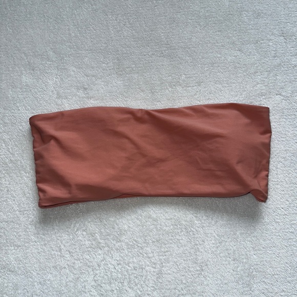 Zaful Strapless Bandeau Bikini Top Pink/Orange Large (US 8) - Picture 2 of 10